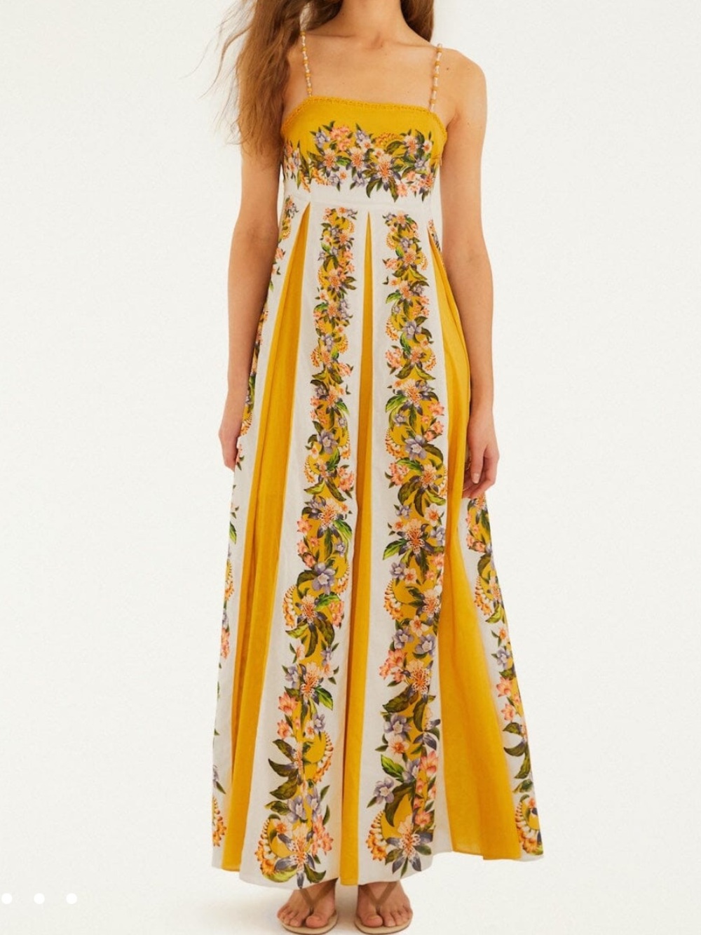 NWT Farm Rio Sand Hilo Stripes Maxi Dress